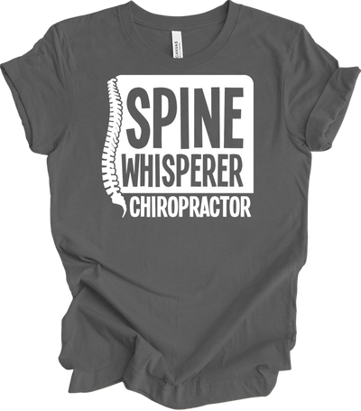 Spine Whisperer Chiropractor T-Shirt in Asphalt