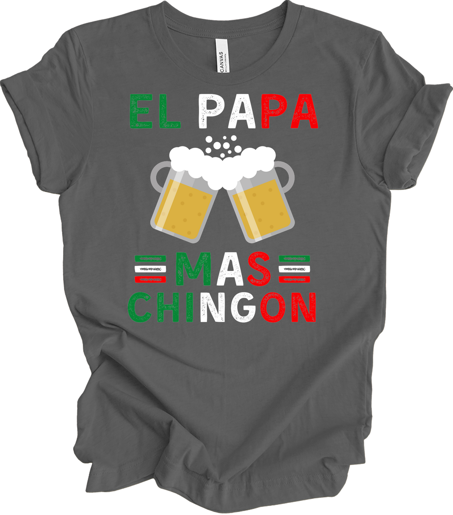 El Papa Mas Chingon Dad T-Shirt in Asphalt