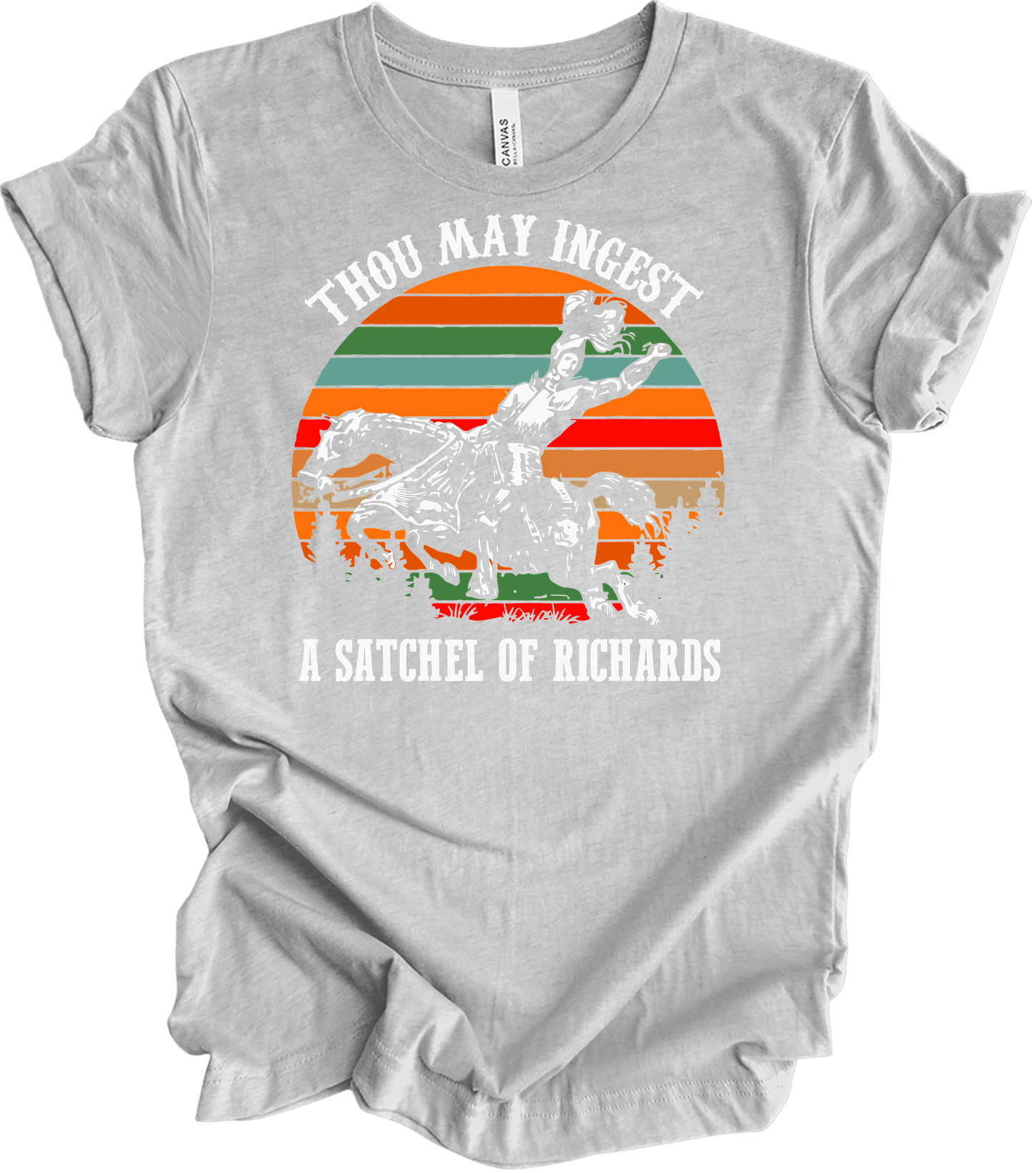 Satchel of Richards Funny T-Shirt in Athletic Heather