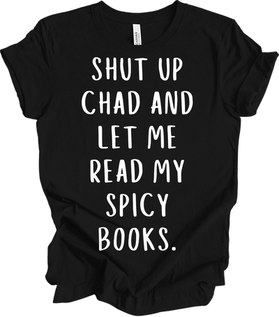 Spicy Books Reading T-Shirt in Black