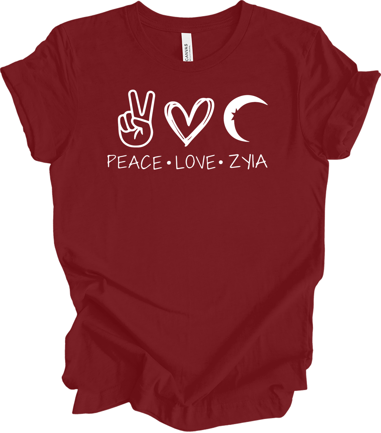 Peace Love Zyia Representative Independent Active Rep T-Shirt in Cardinal