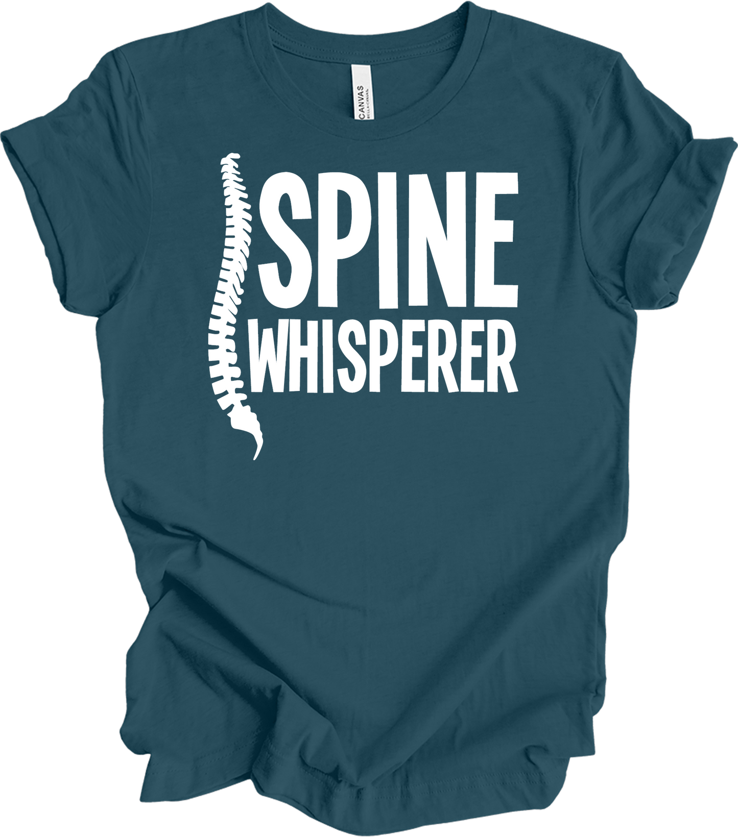 Spine Whisperer Chiropractor T-Shirt in Deep Teal