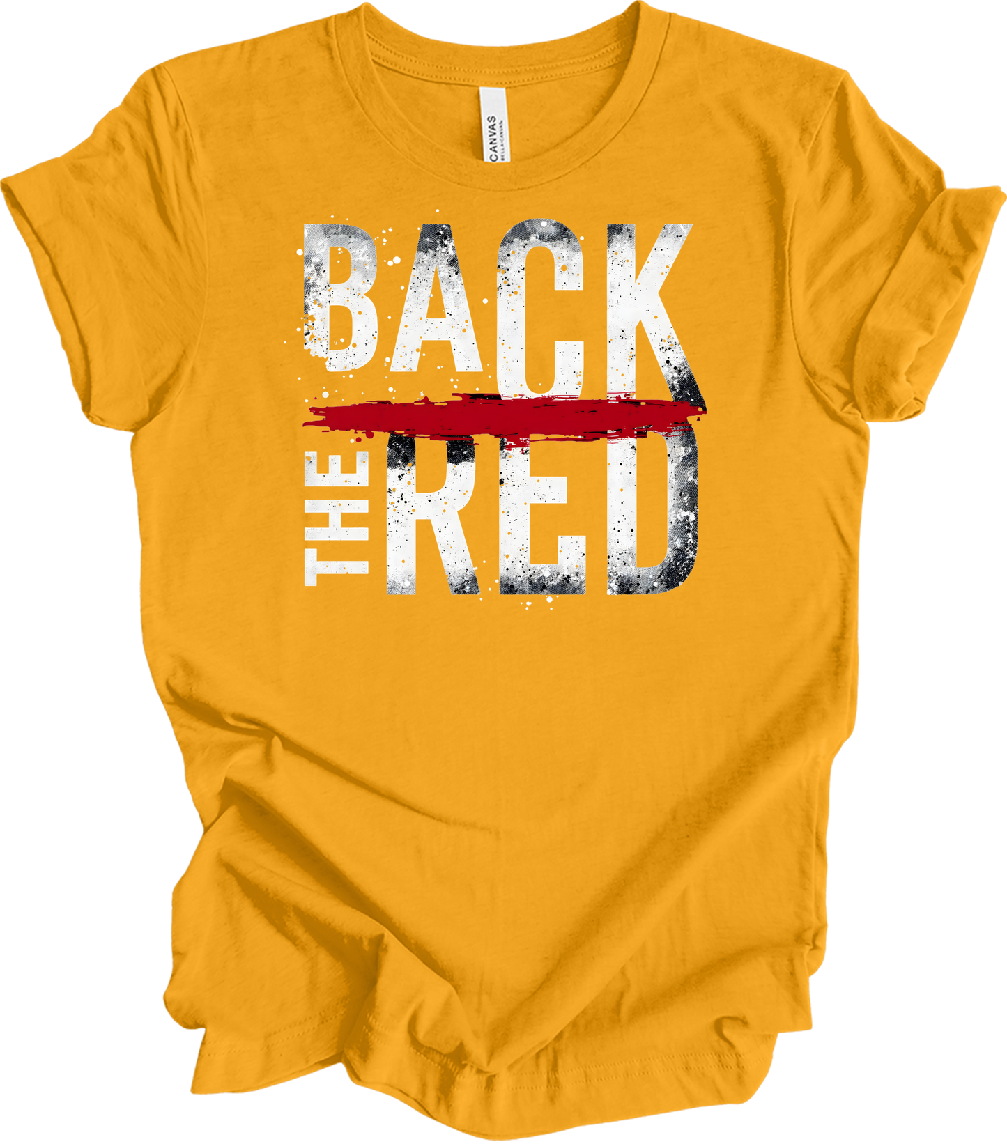 Back the Red - Support Services T-Shirt in Gold