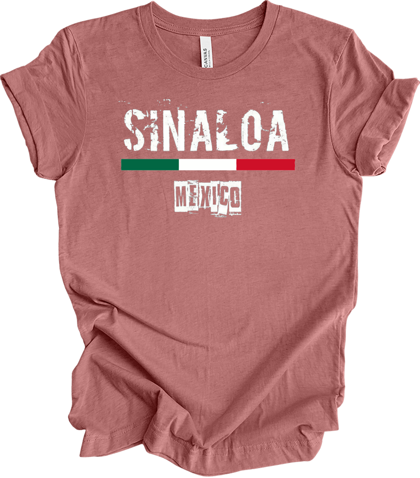 Sinaloa Mexico Vintage Flag T-Shirt in Heather Mauve