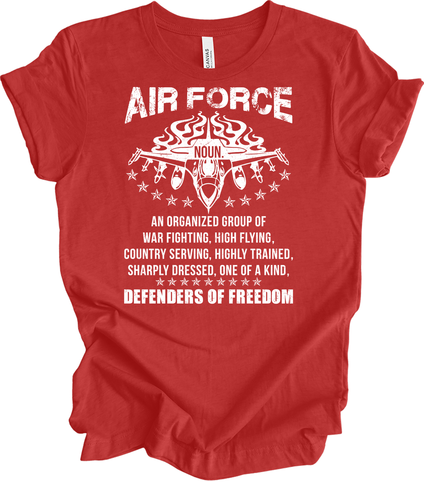 Air Force Noun : Freedom Defenders T-Shirt in Heather Red