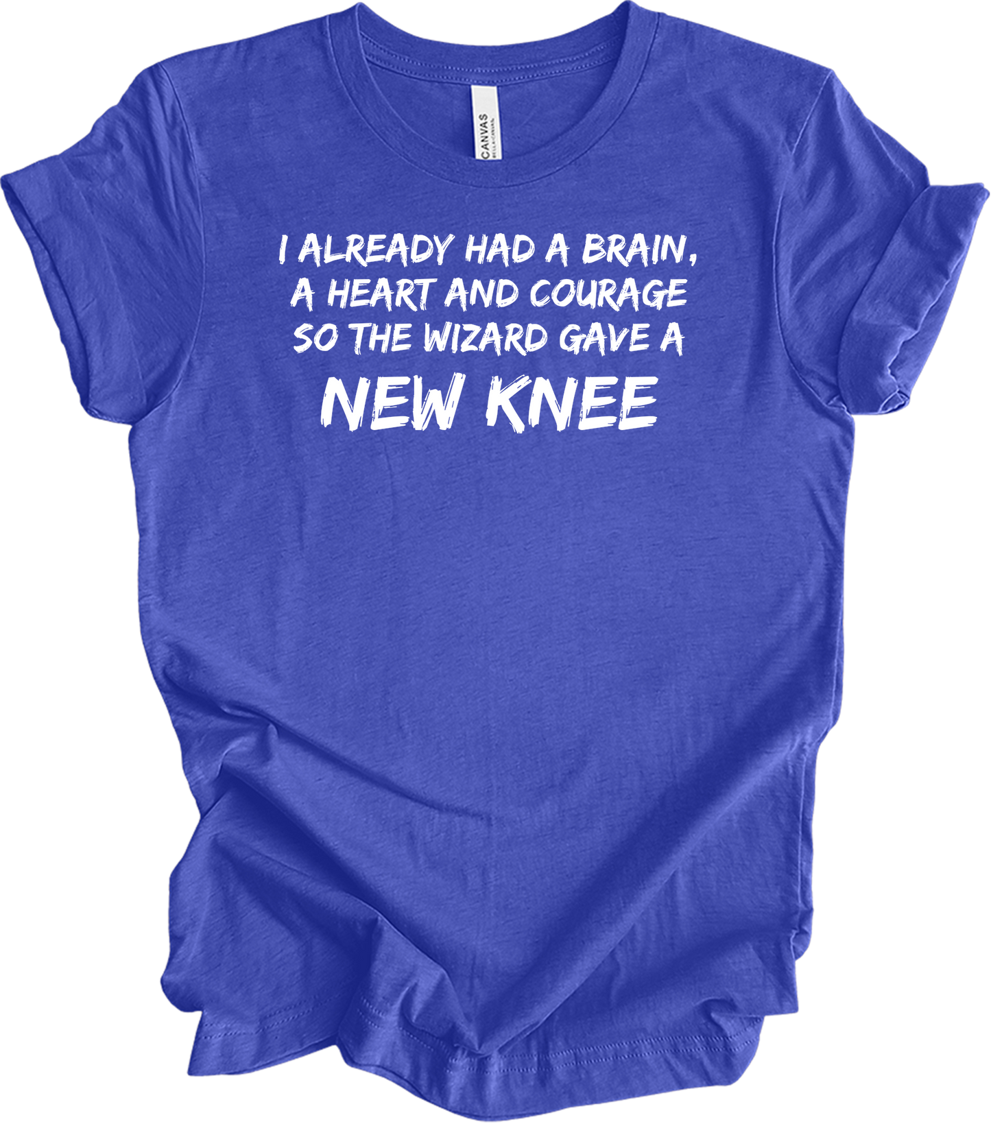 Wizard Gave a New Knee T-Shirt in Heather Royal