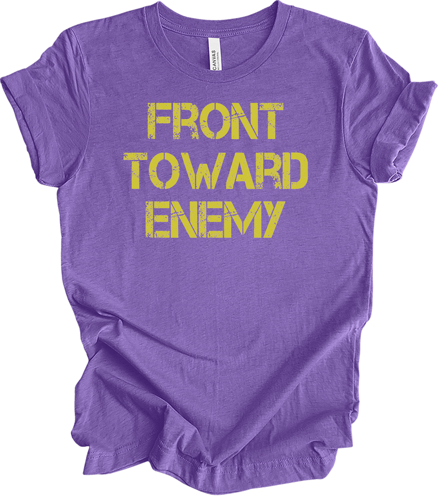 Front Toward Enemy T-Shirt in Heather Team Purple