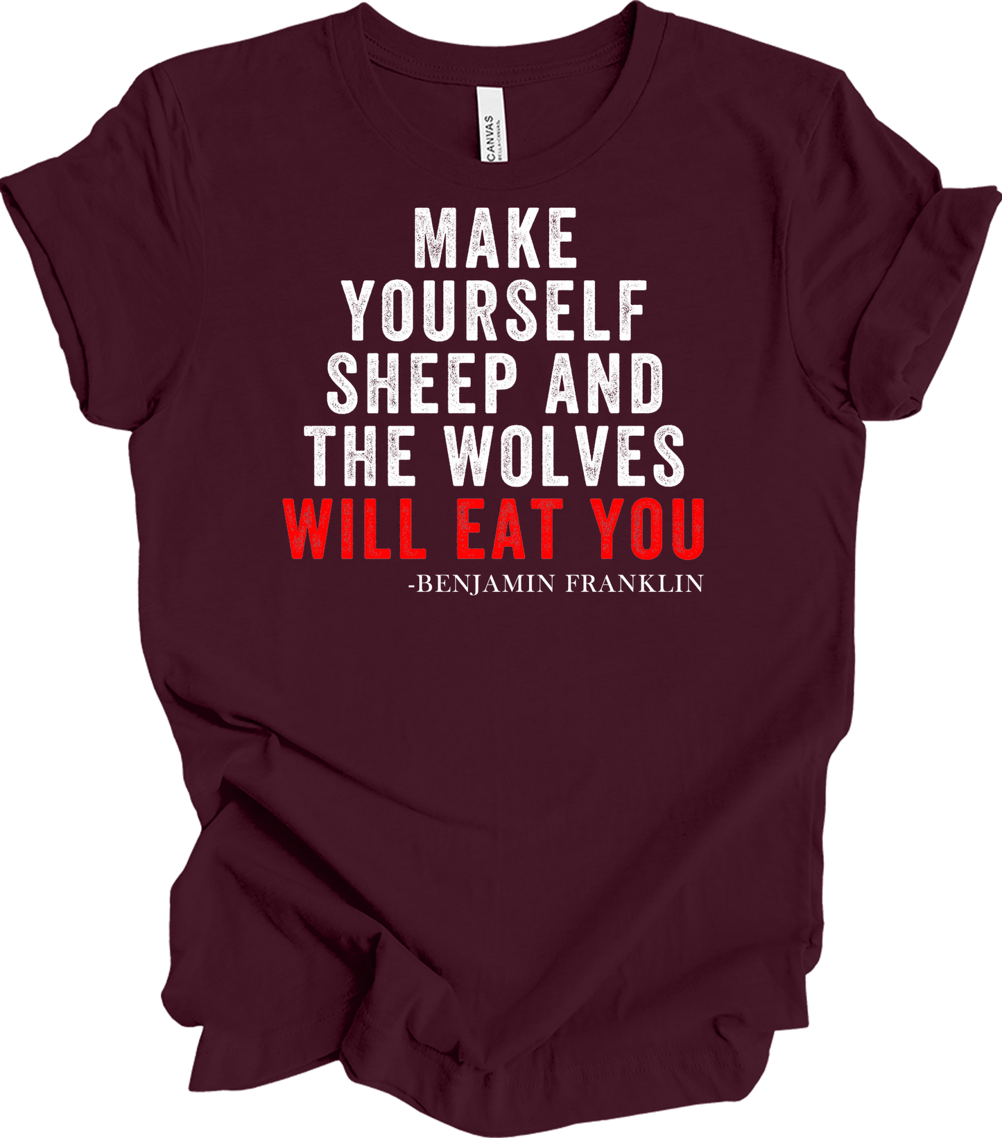 Make Yourself Sheep T-Shirt in Maroon