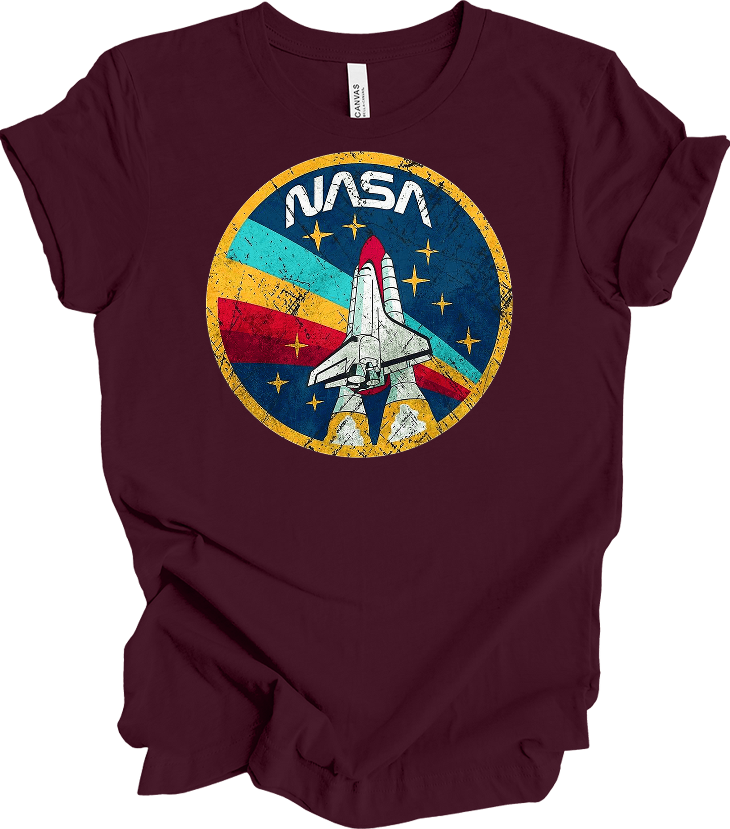 NASA Vintage Shuttle T-Shirt in Maroon
