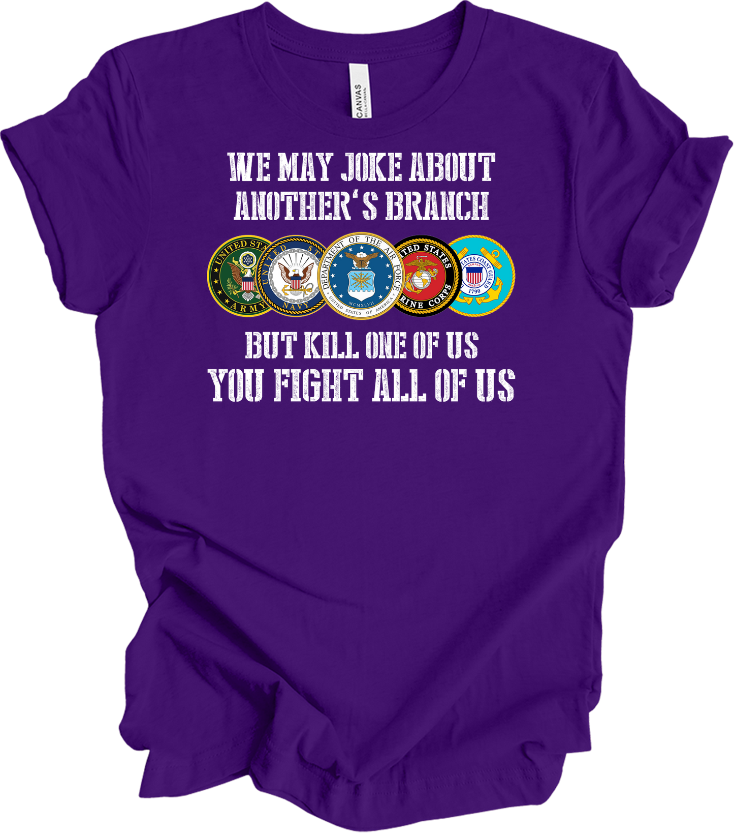 US Military Unity T-Shirt in Team Purple