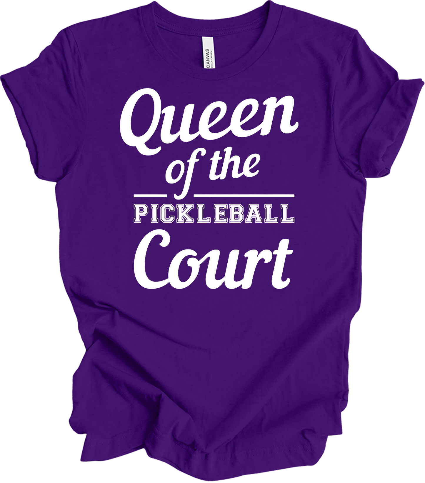 Pickleball Queen of the Court T-Shirt in Team Purple
