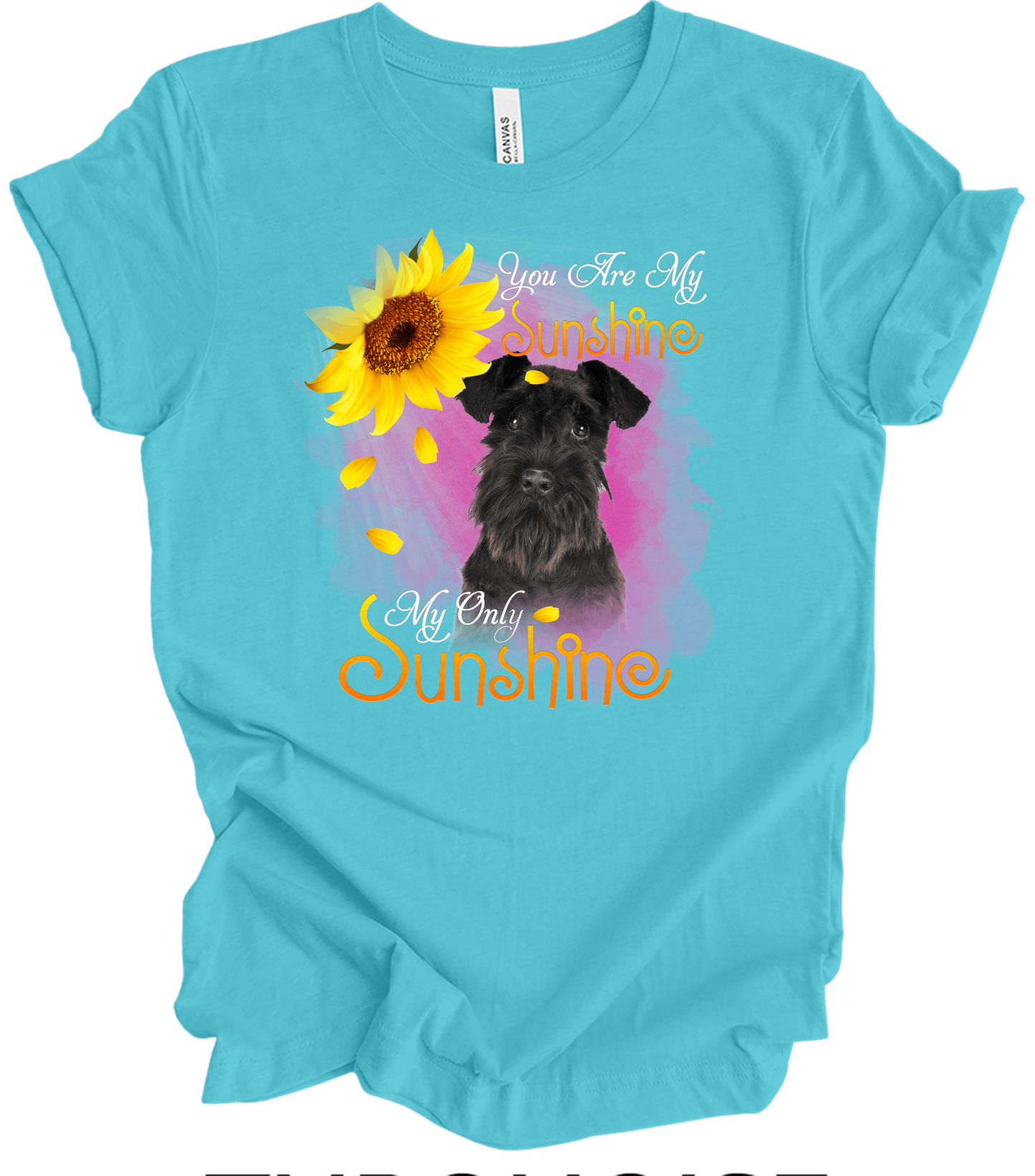 Schnauzer Sunshine - Unisex T-Shirt in Turquoise