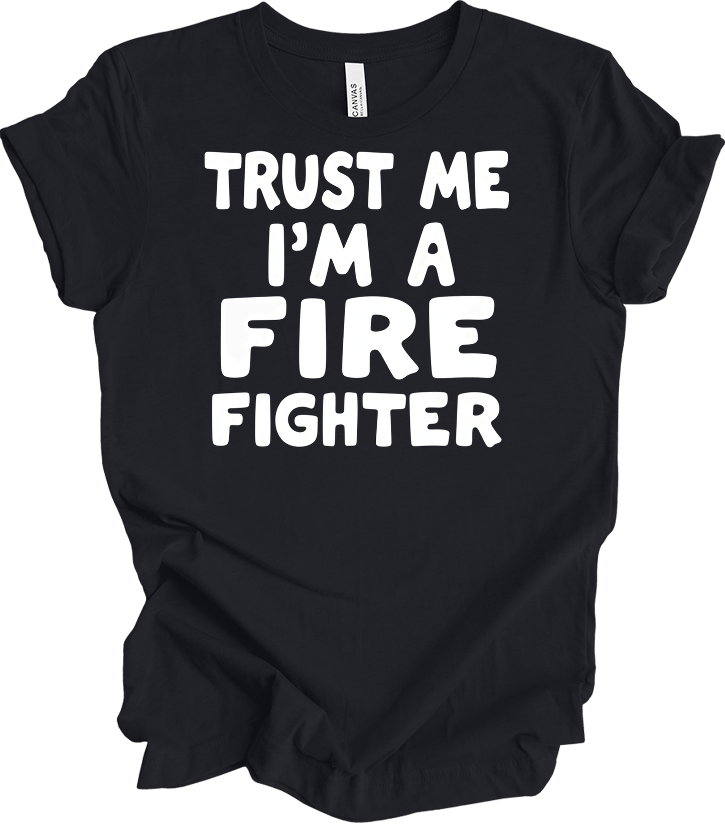Trust Me Firefighter T-Shirt in Vintage Black
