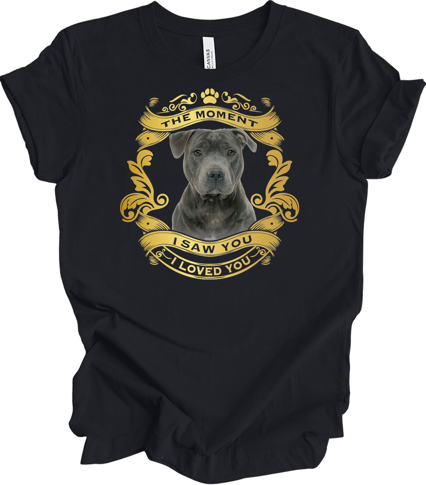 Pitbull Dog Lover T-Shirt in Vintage Black