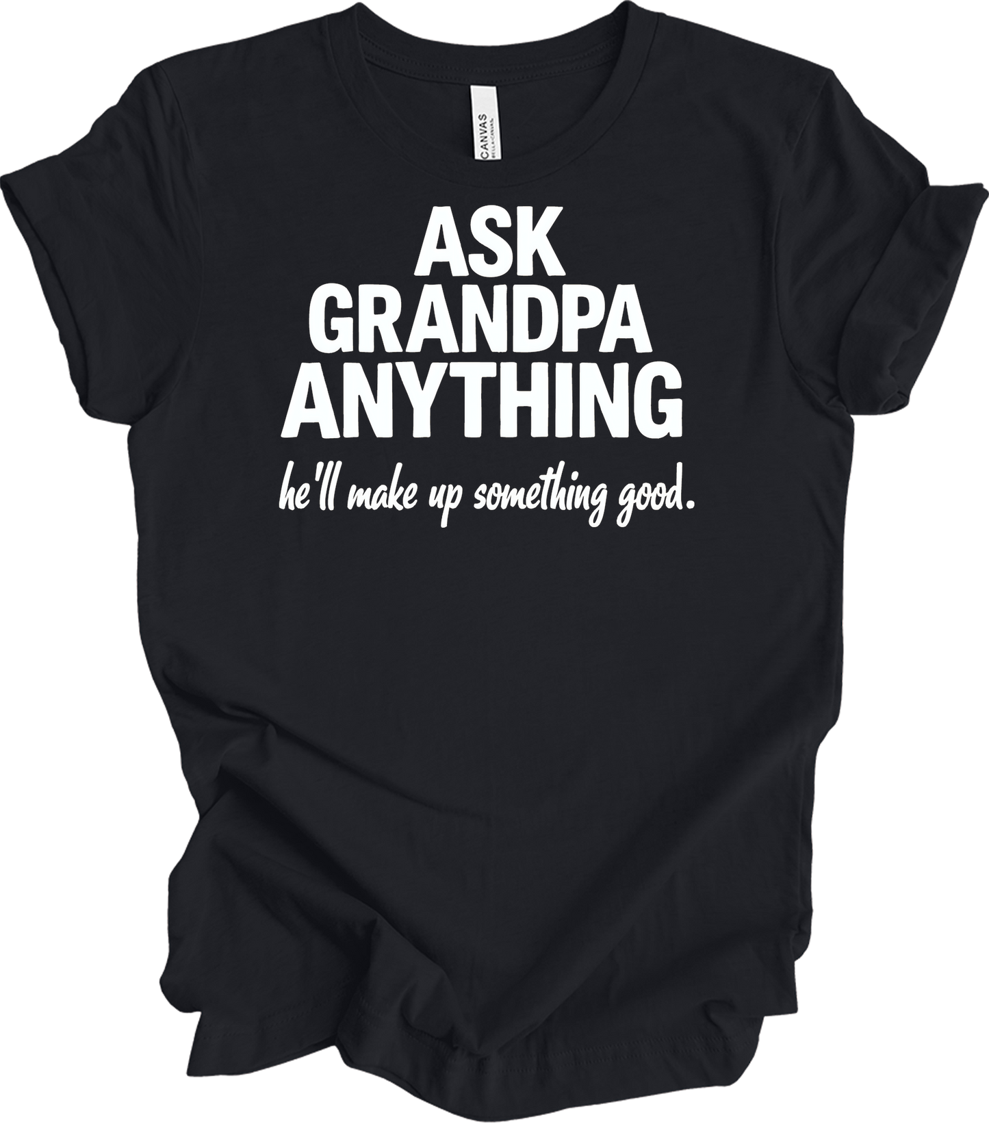 Ask Grandpa Anything T-Shirt in Vintage Black