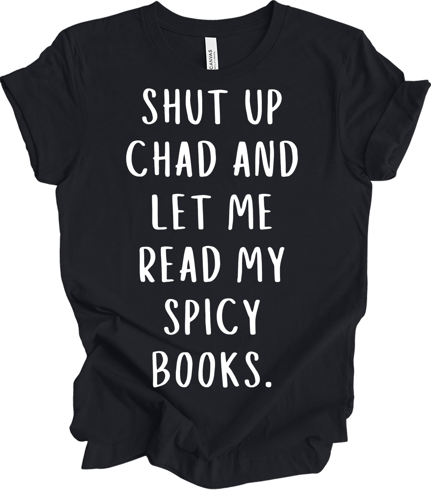 Spicy Books Reading T-Shirt in Vintage Black