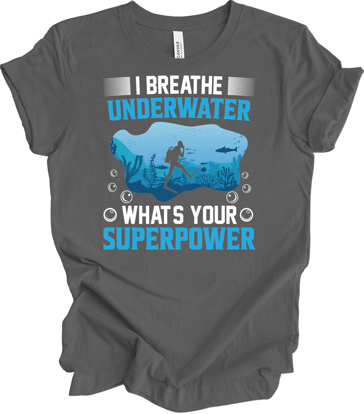 I Breathe Underwater T-Shirt in Asphalt