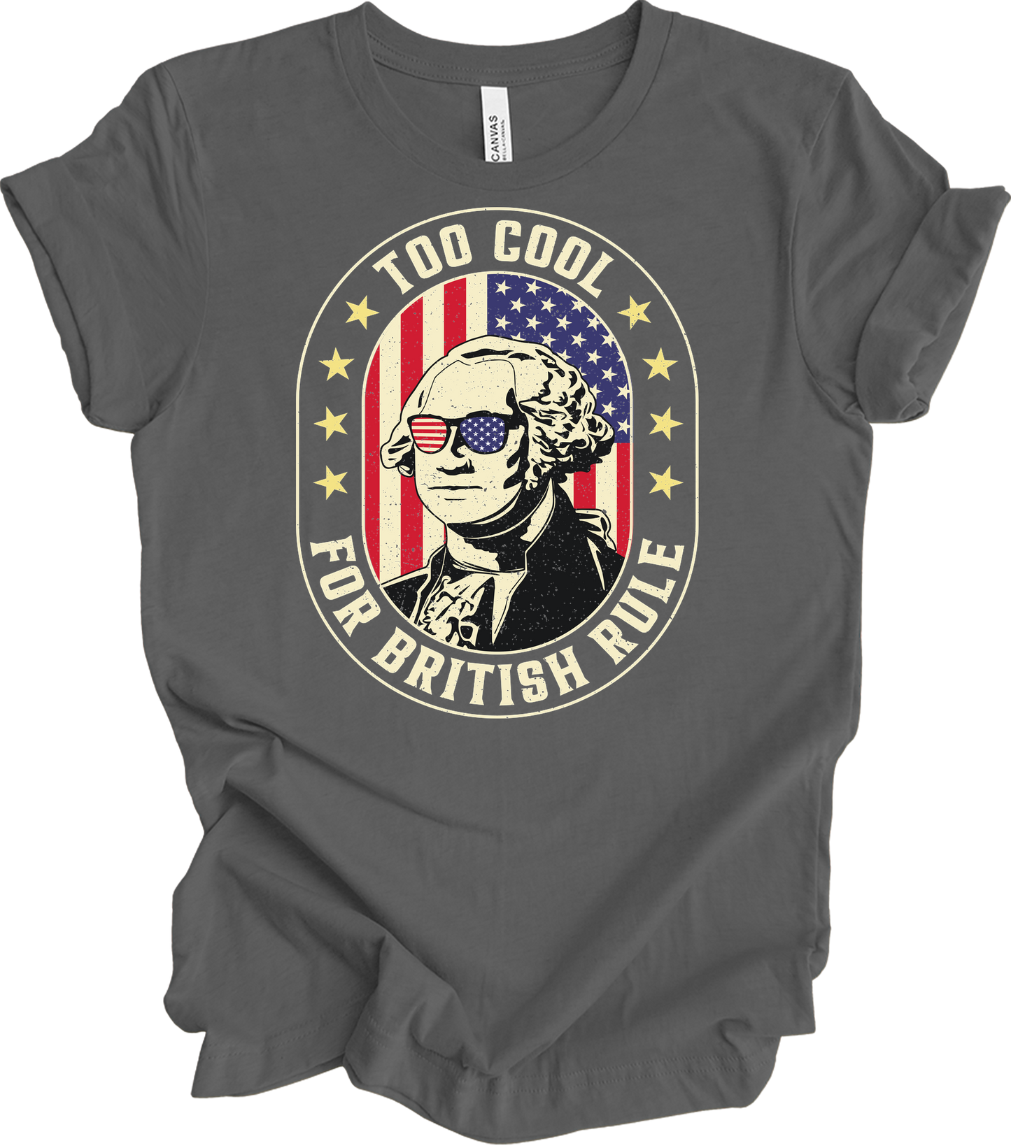 Too Cool for British Rule T-Shirt in Asphalt