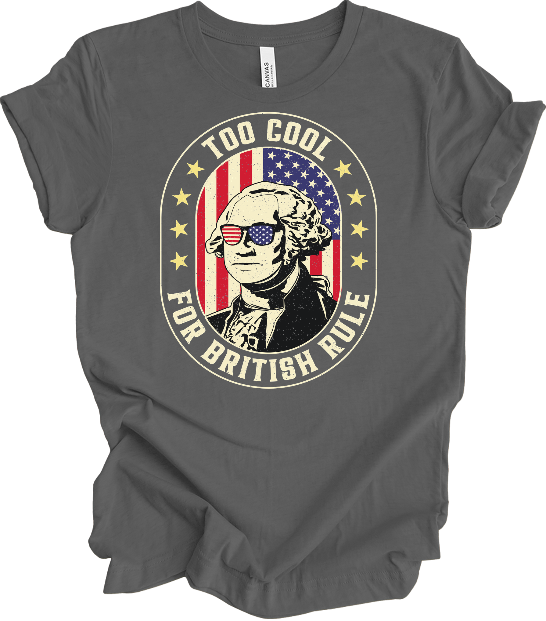 Too Cool for British Rule T-Shirt in Asphalt