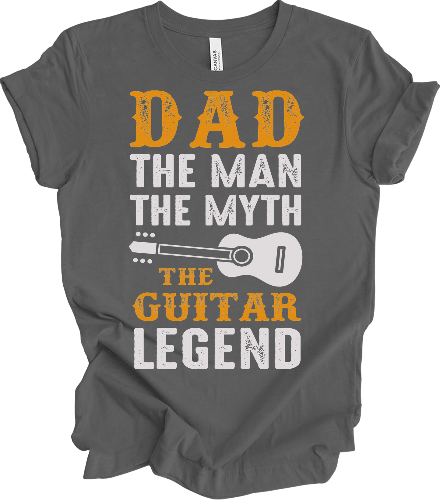 Guitar Dad - The Man The Myth The Guitar Legend T-Shirt in Asphalt