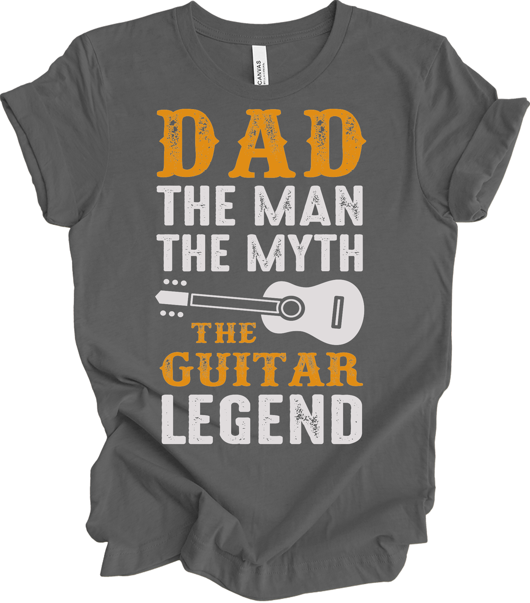 Guitar Dad - The Man The Myth The Guitar Legend T-Shirt in Asphalt
