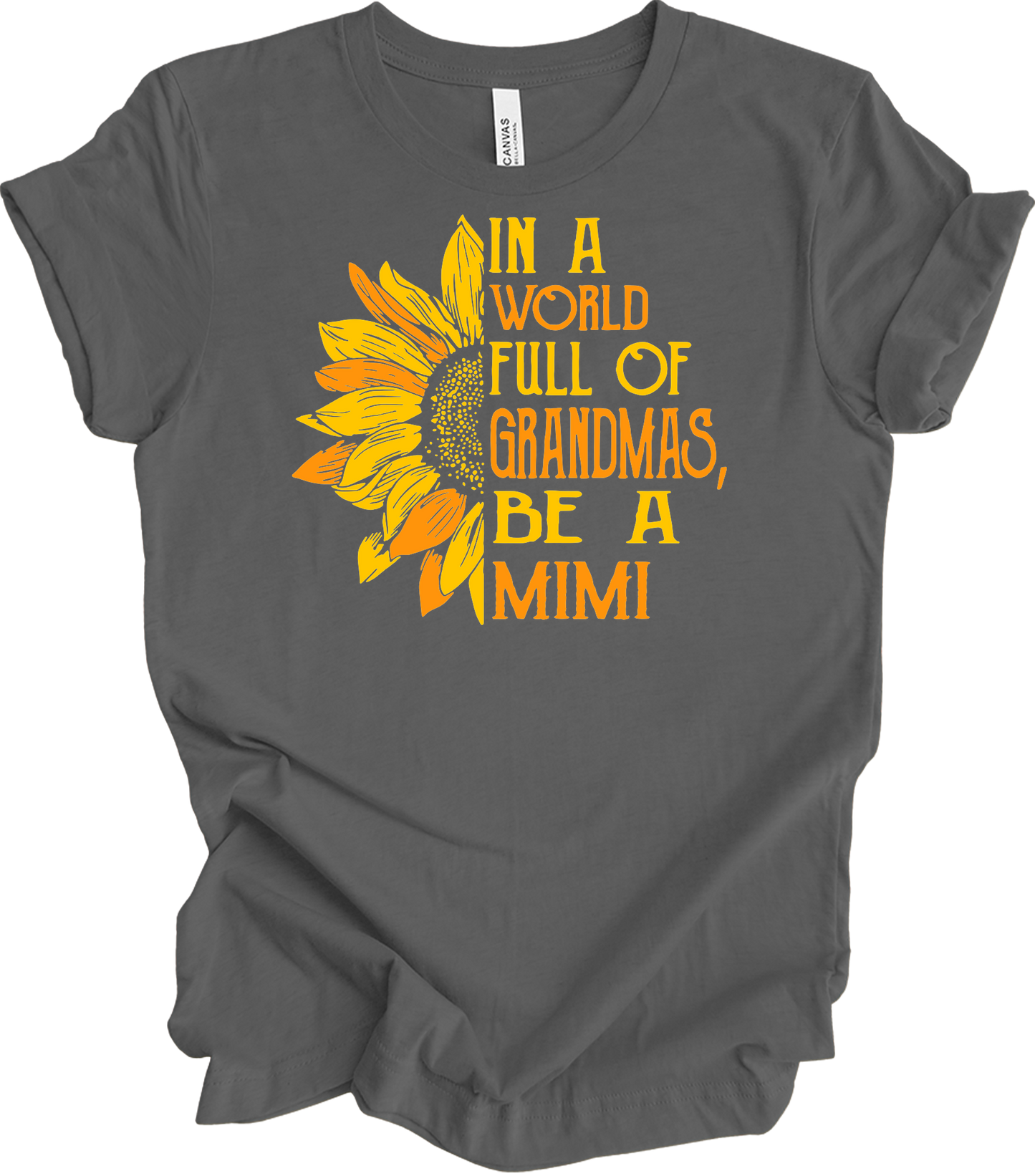 Be A Mimi Sunflower T-Shirt in Asphalt