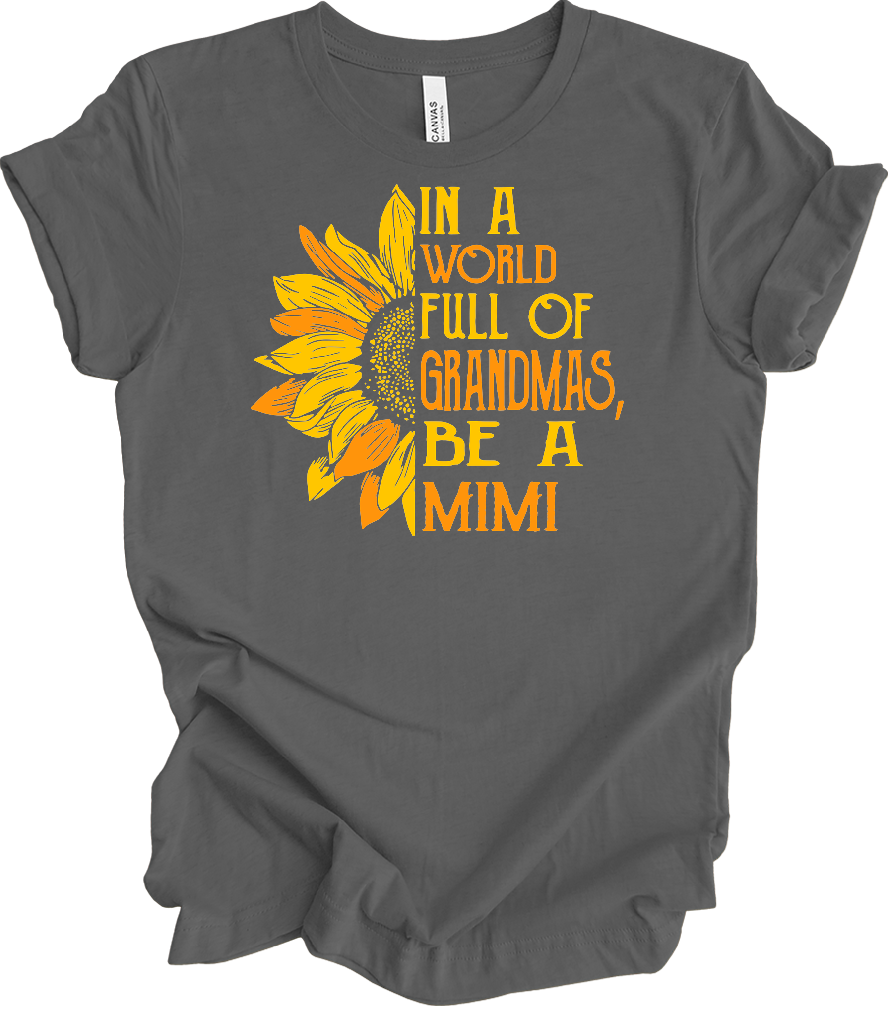 Be A Mimi Sunflower T-Shirt in Asphalt