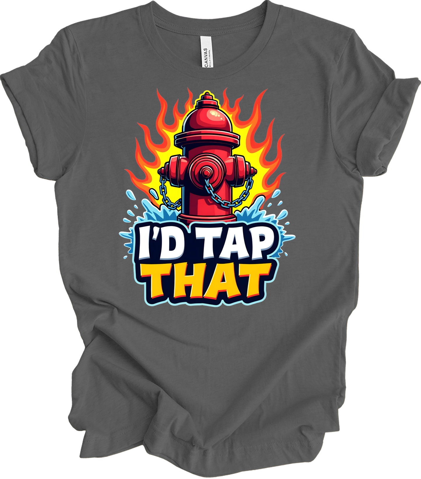 I'd Tap That Fire Hydrant T-Shirt in Asphalt