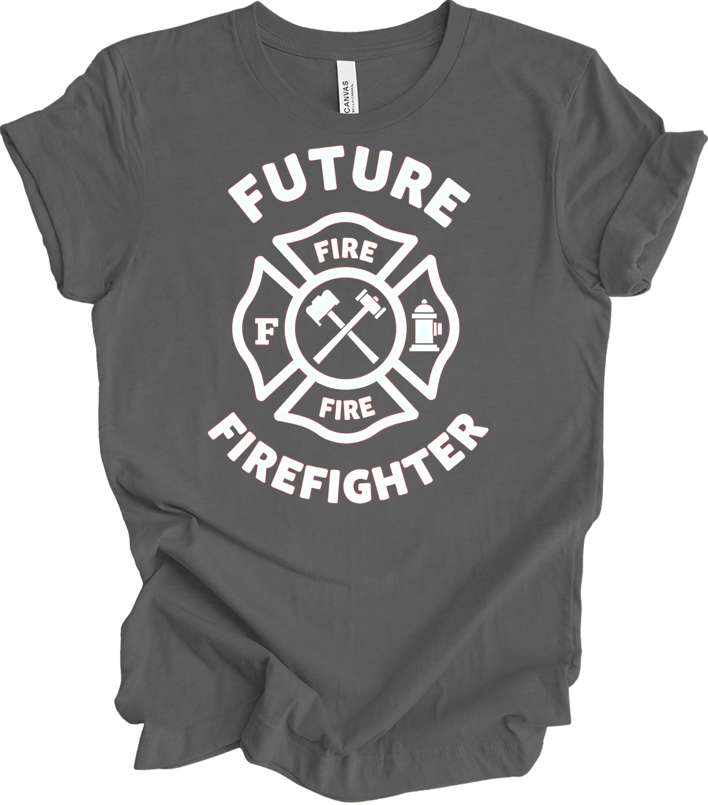 Future Firefighter - Fire Dept Emblem T-Shirt in Asphalt