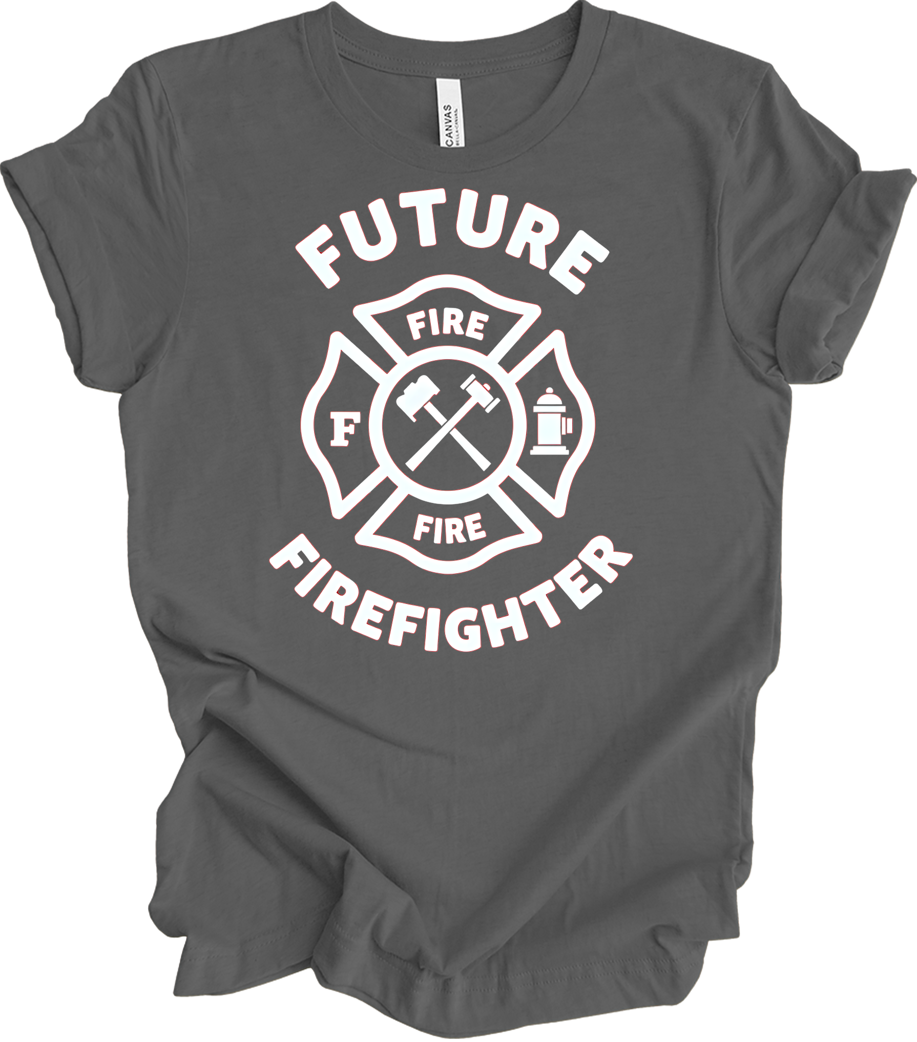 Future Firefighter - Fire Dept Emblem T-Shirt in Asphalt