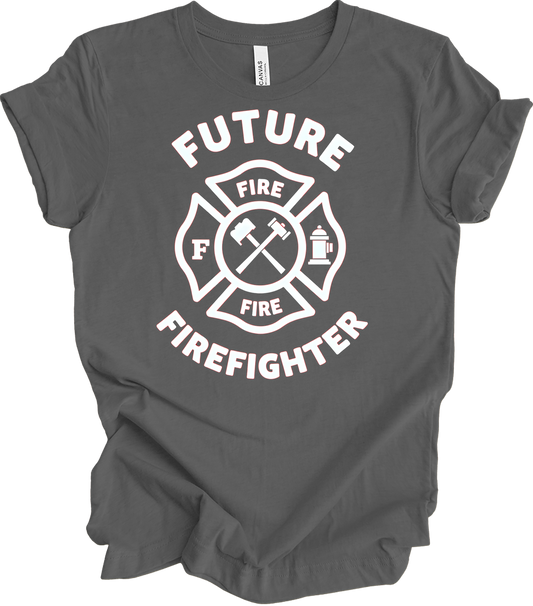 Future Firefighter - Fire Dept Emblem T-Shirt in Asphalt
