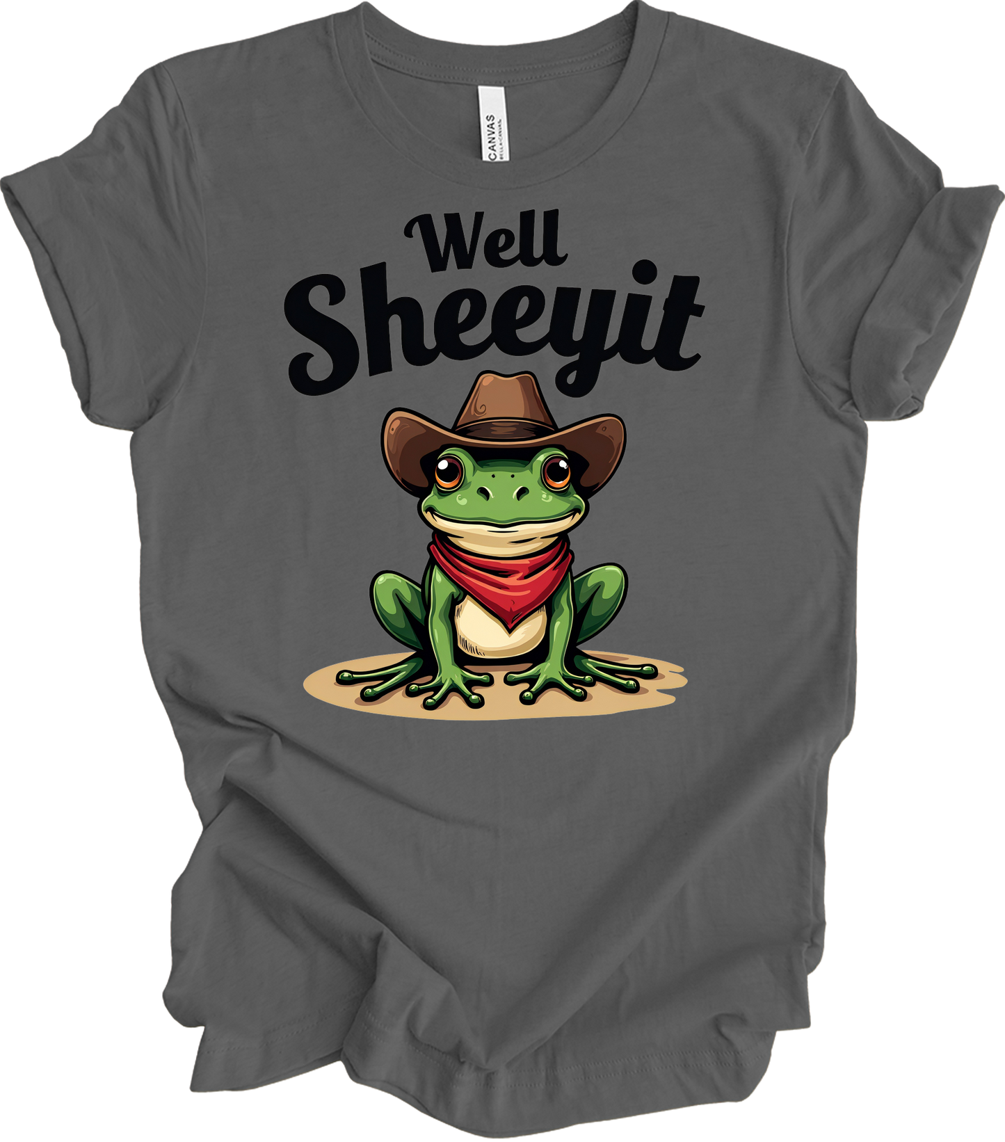 Cowboy Frog - Well Sheeyit T-Shirt in Asphalt