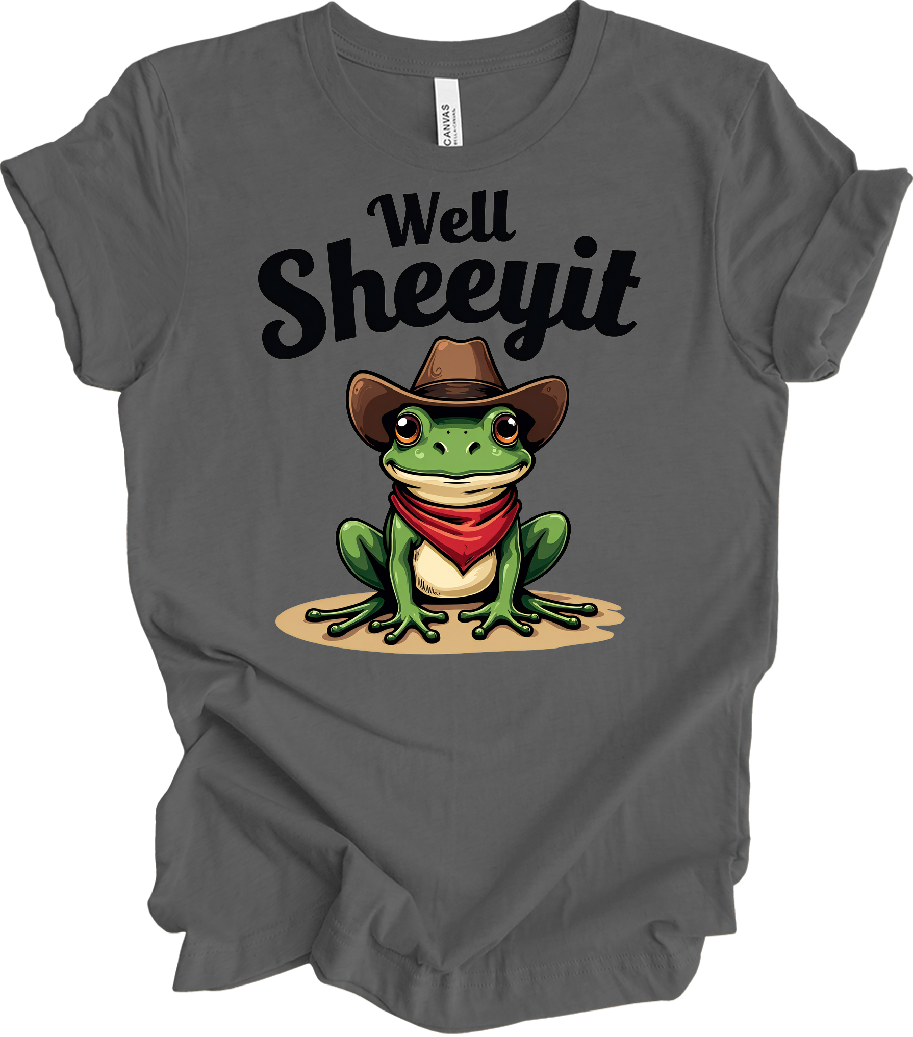 Cowboy Frog - Well Sheeyit T-Shirt in Asphalt