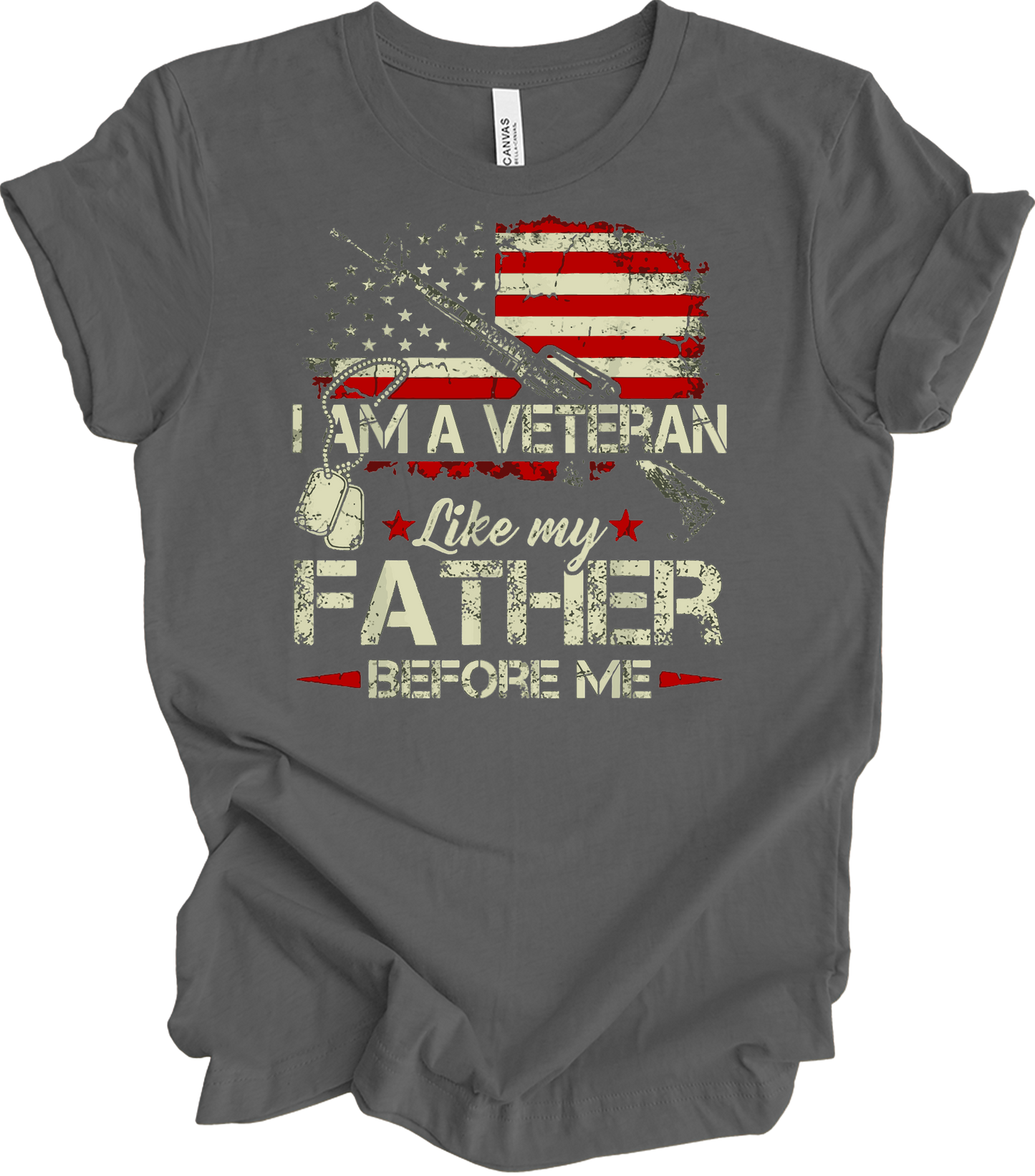 Veteran Like My Father T-Shirt in Asphalt
