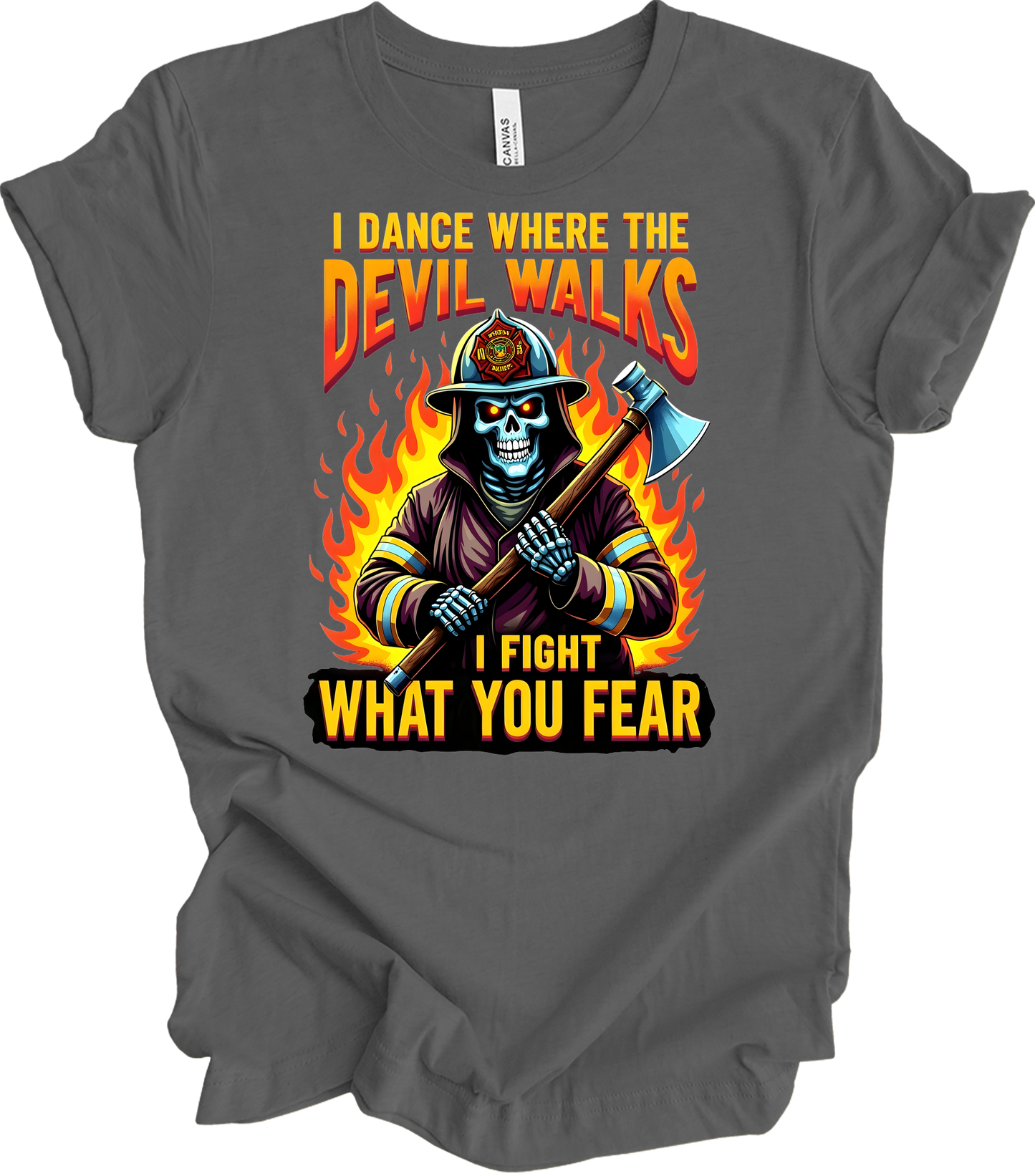 Firefighter - Devil Walks T-Shirt in Asphalt