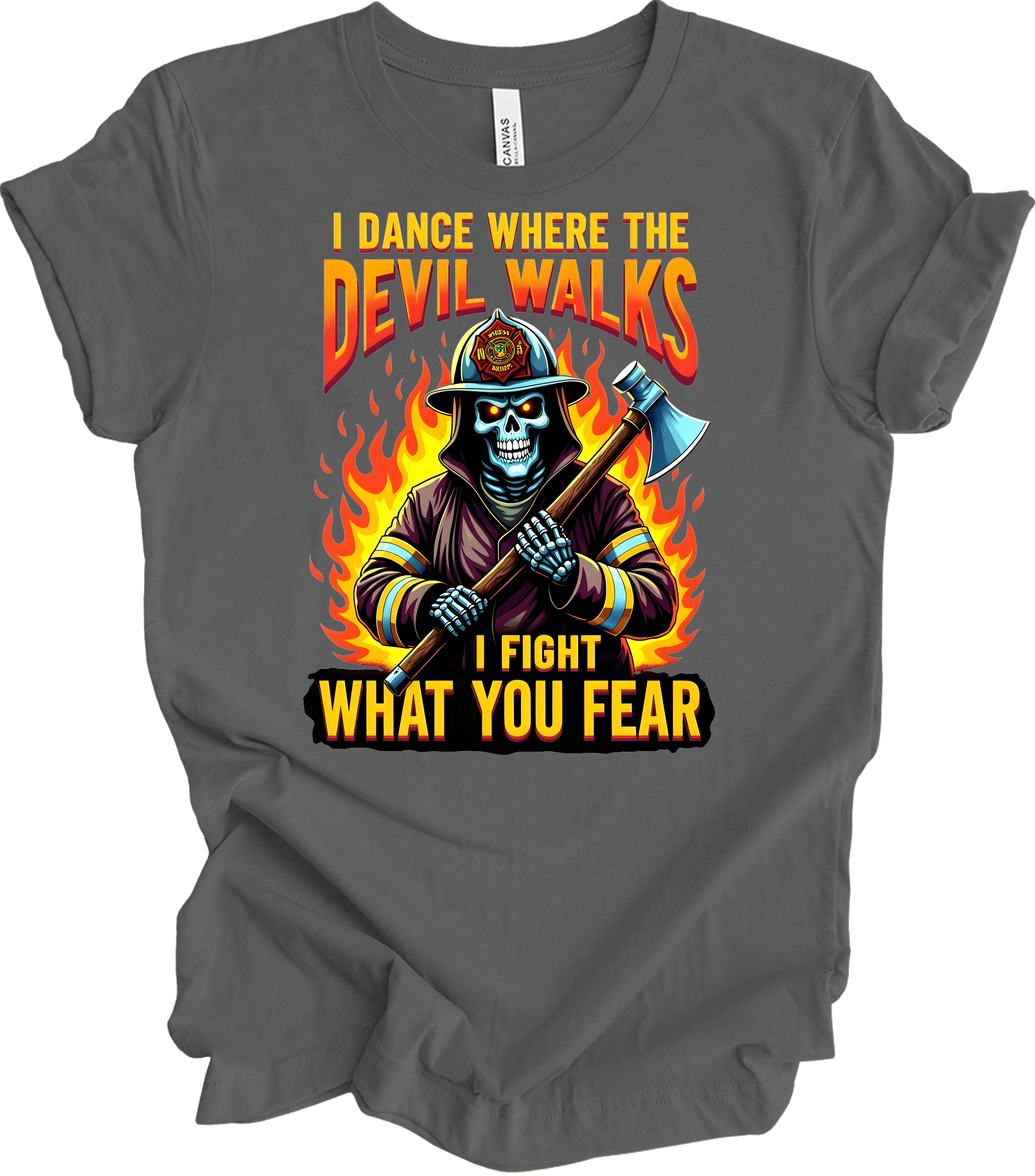 Firefighter - Devil Walks T-Shirt in Asphalt