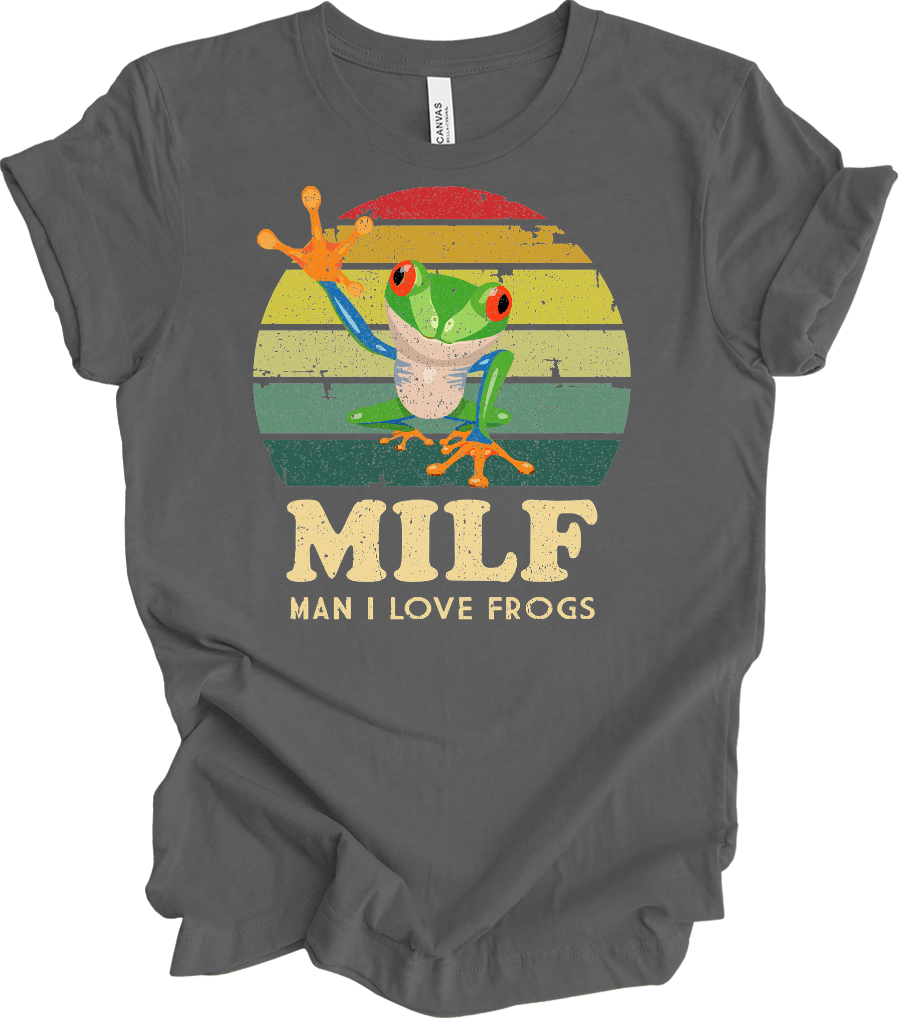MILF Man I Love Frogs T-Shirt in Asphalt