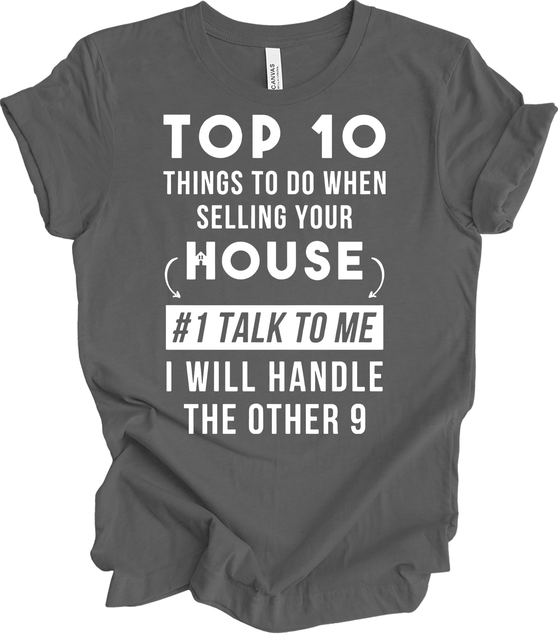 Real Estate Agent : Talk to Me T-Shirt in Asphalt