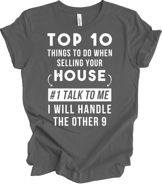 Real Estate Agent : Talk to Me T-Shirt in Asphalt