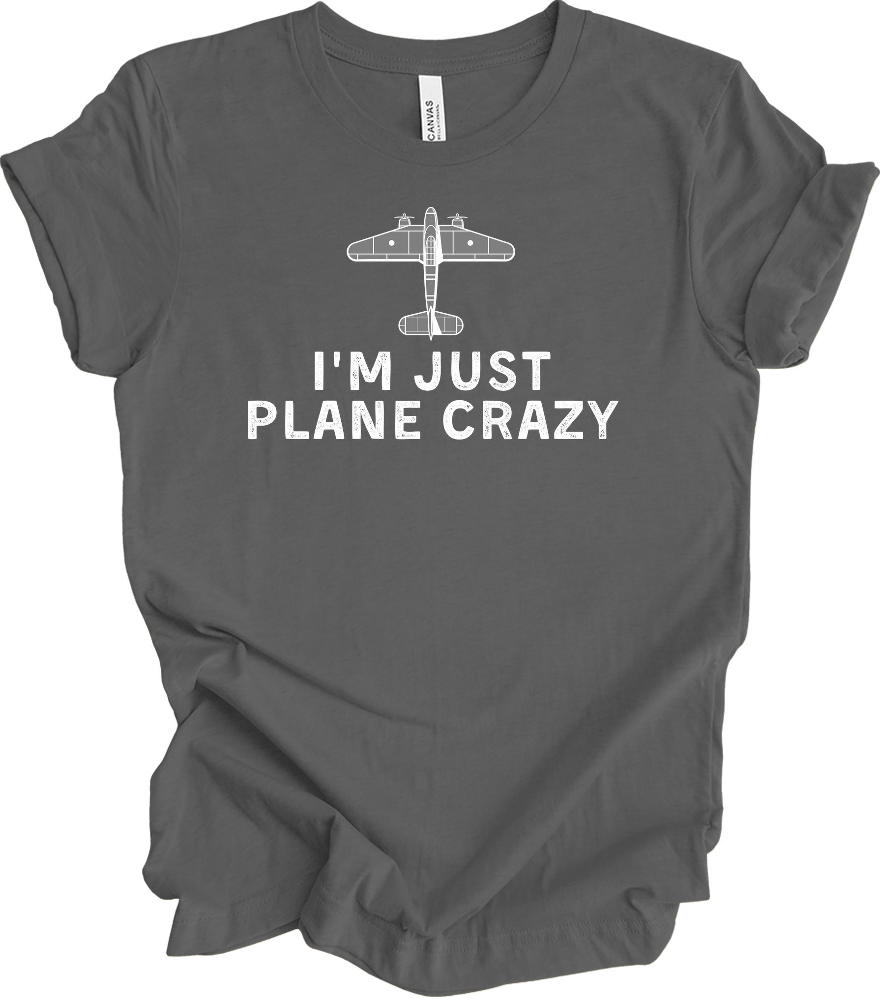 I'm Just Plane Crazy T-Shirt in Asphalt