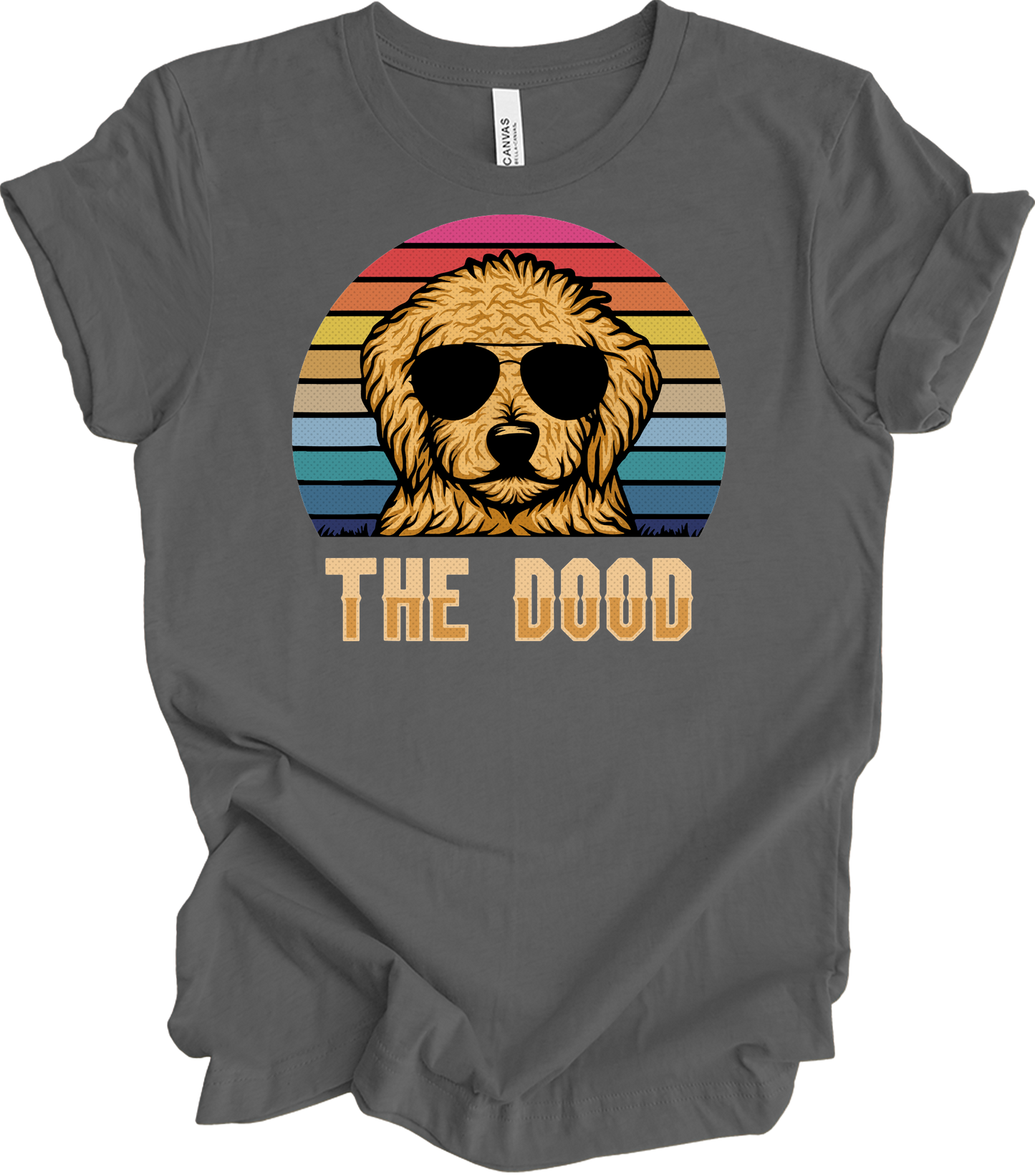 The Dood Goldendoodle - Vintage Retro Dog Lover T-Shirt in Asphalt