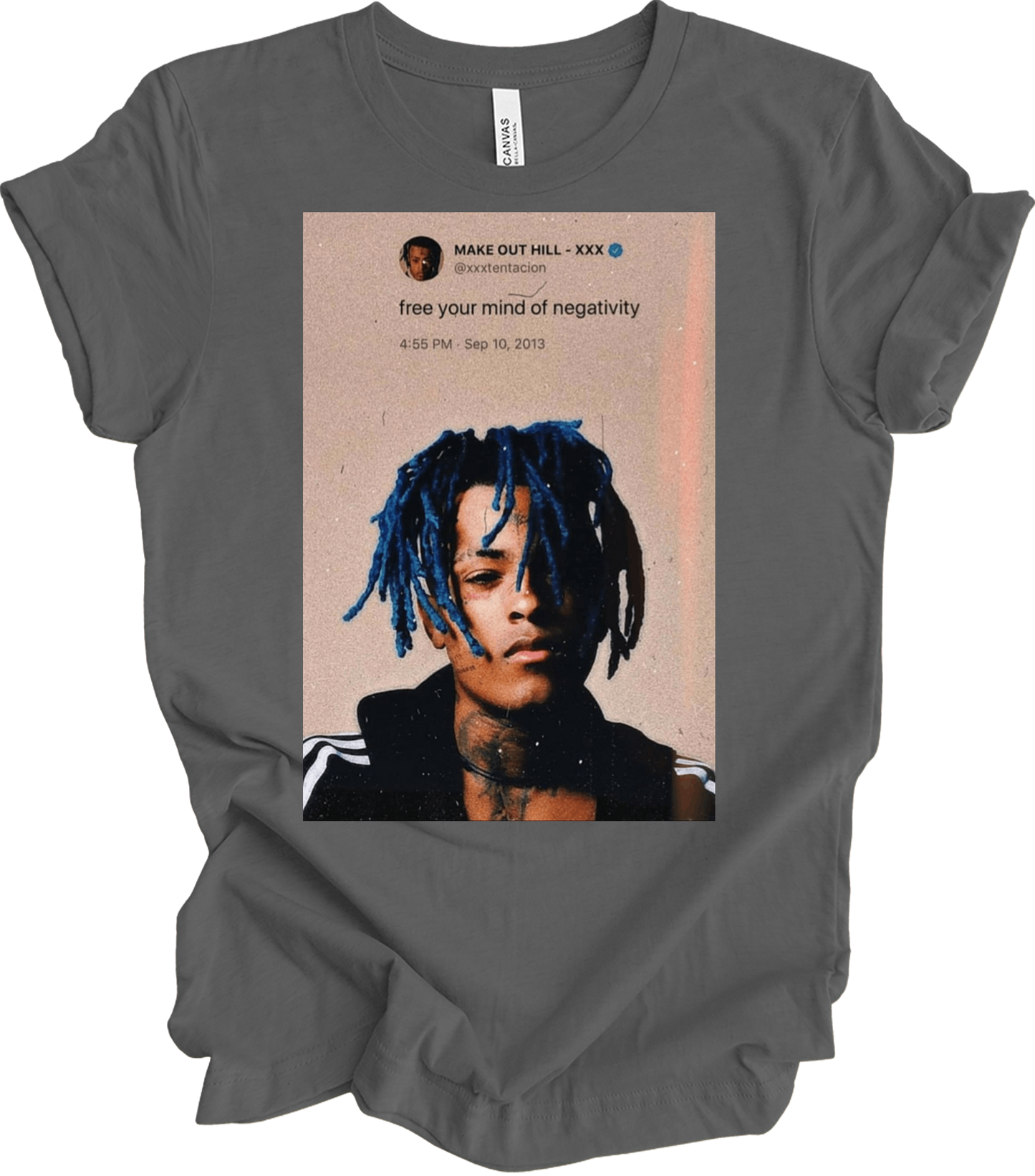 XXXTentacion Quote T-Shirt in Asphalt