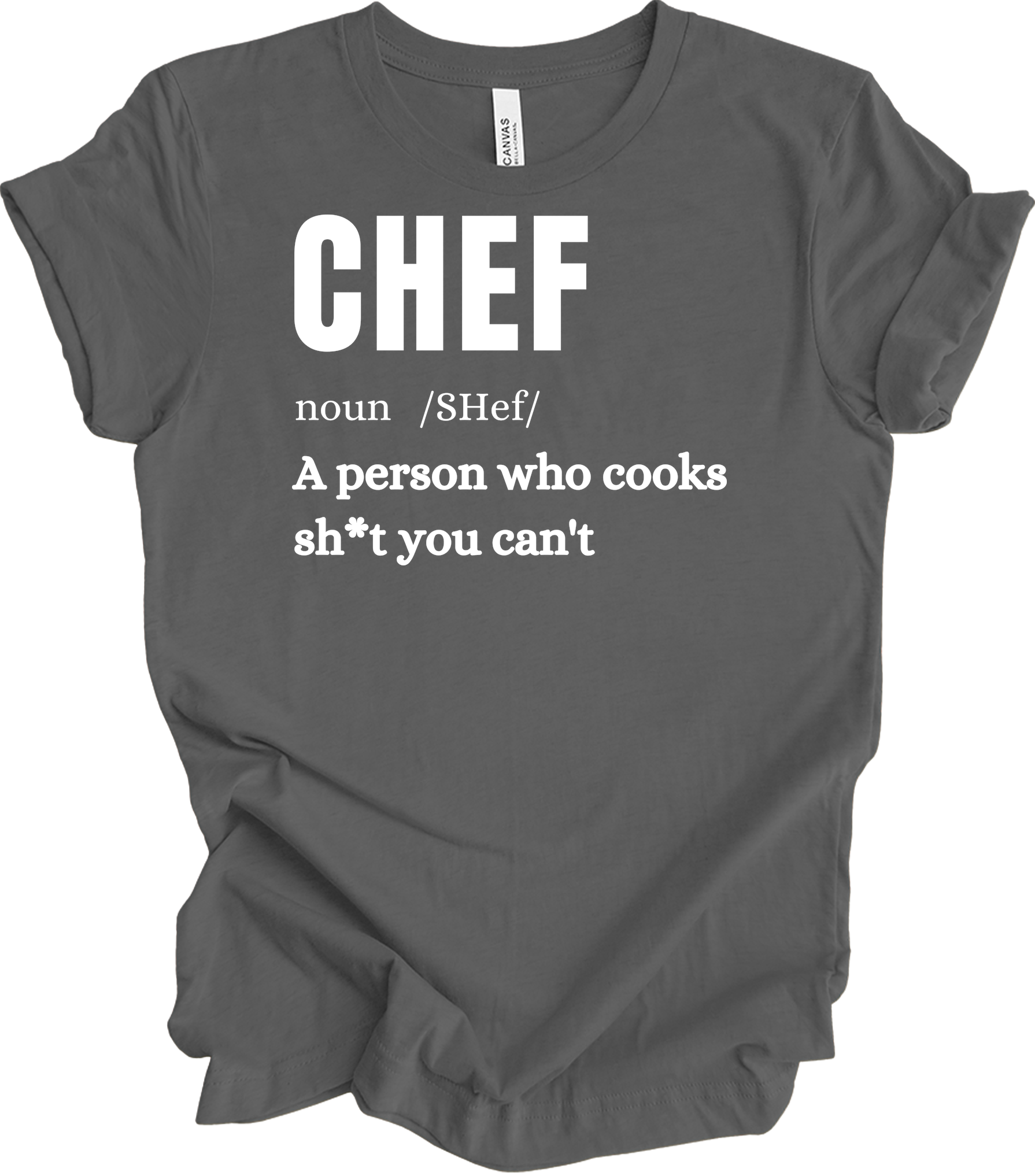 Chef Definition Funny T-Shirt in Asphalt