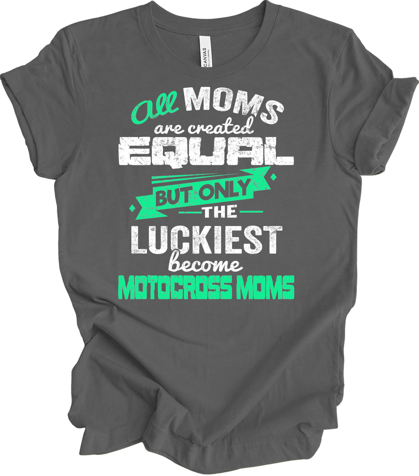 Motocross Mom Luckies T-Shirt in Asphalt