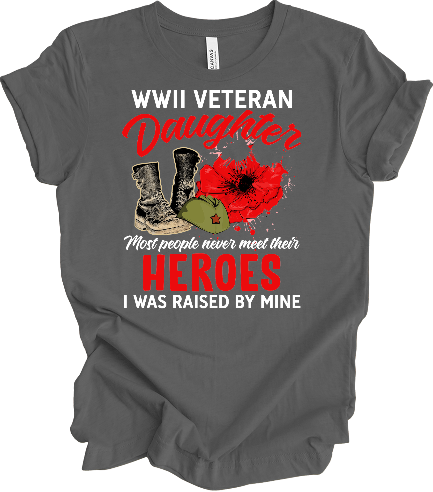 WWII Veteran Daughter T-Shirt in Asphalt
