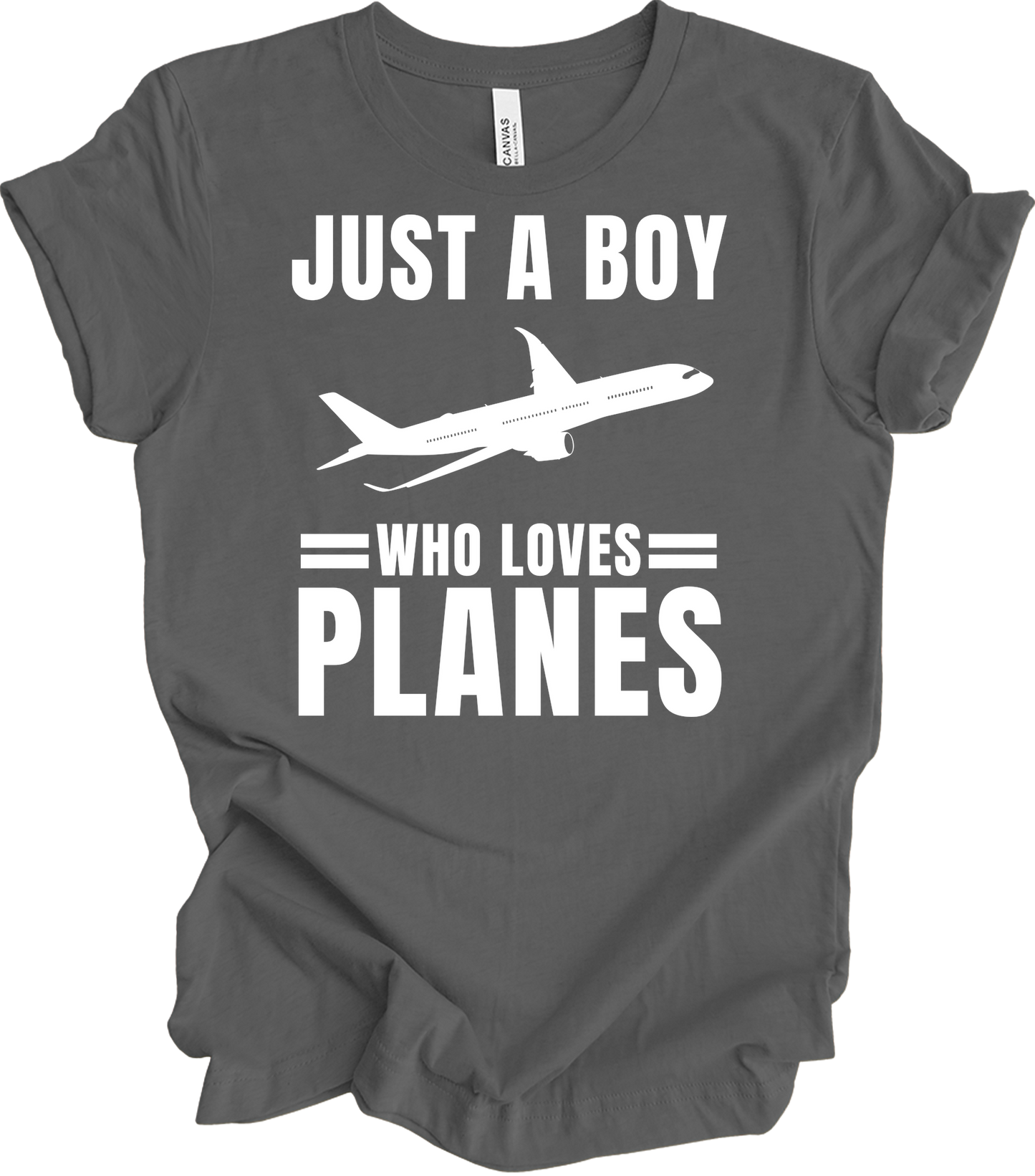 Airplane Pilot - Loves Planes T-Shirt in Asphalt