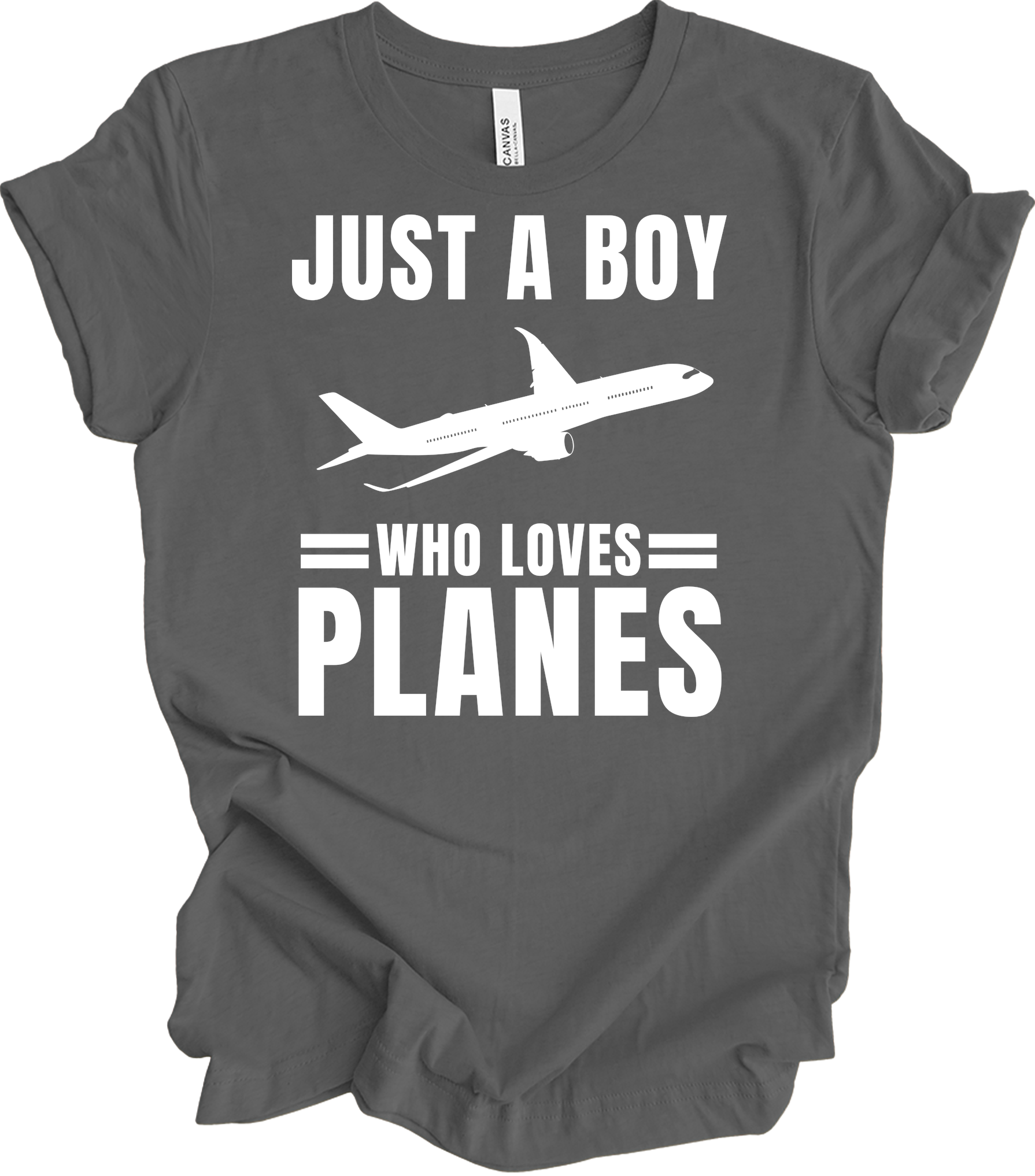 Airplane Pilot - Loves Planes T-Shirt in Asphalt