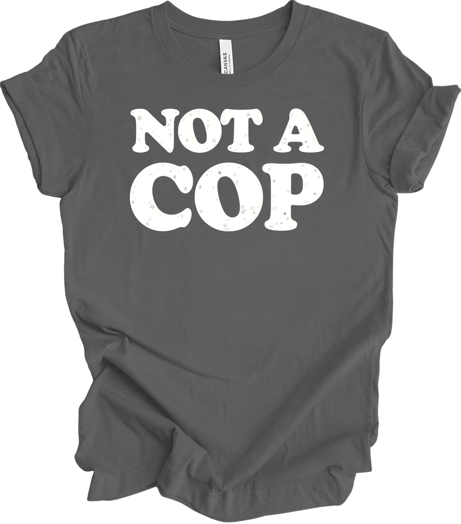 Funny 'Not A Cop' - Upstate NY Noco T-Shirt in Asphalt