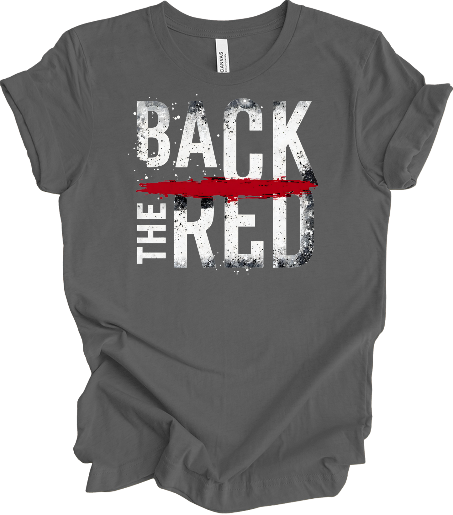 Back the Red - Support Services T-Shirt in Asphalt