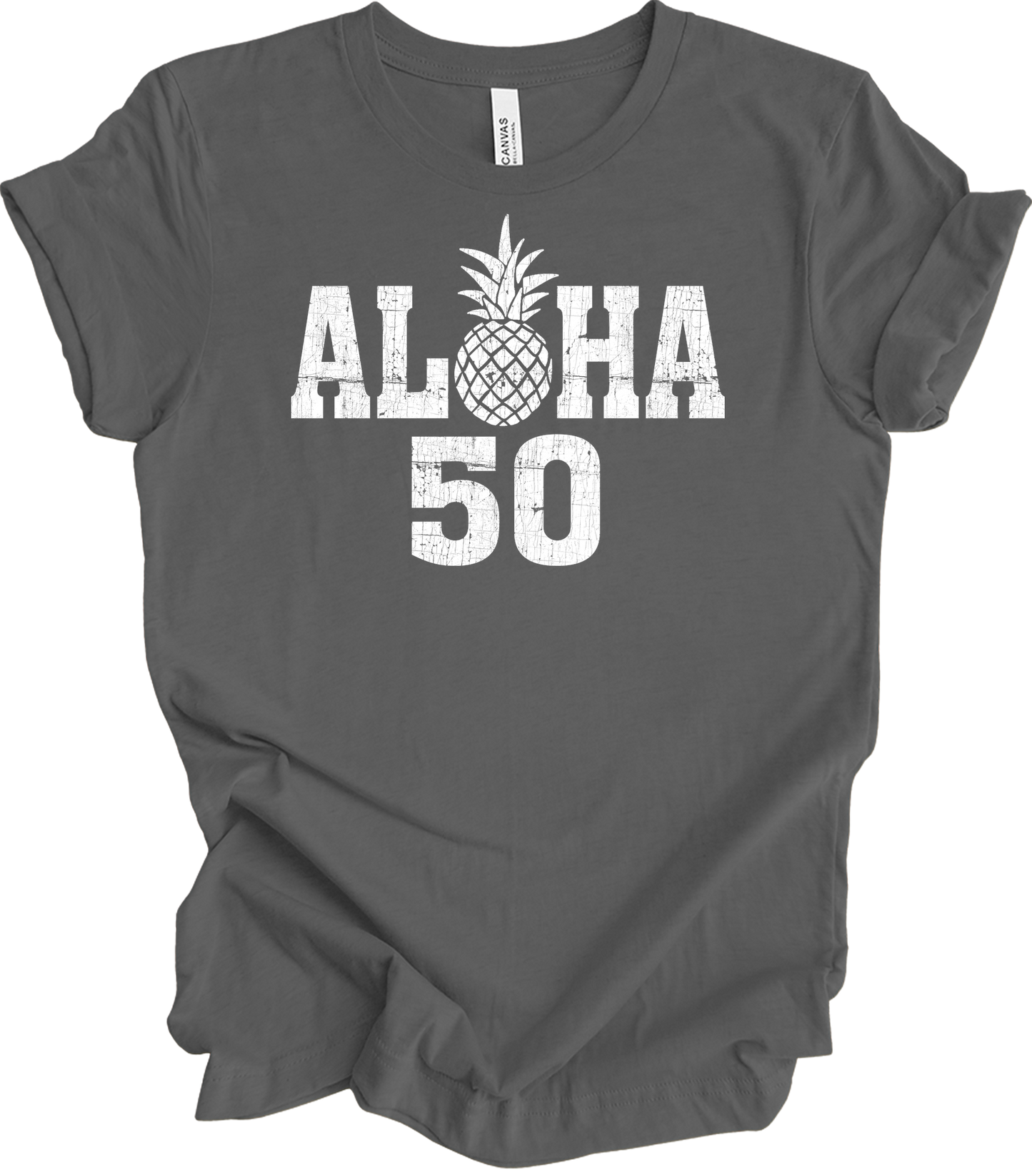 Aloha 50 Pineapple T-Shirt in Asphalt